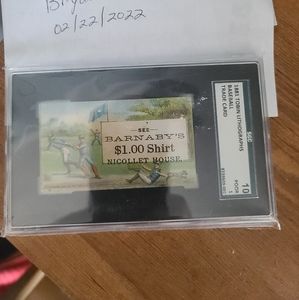 1881 tobin trade card. Sgc graded and authentic. Very rare only 3.